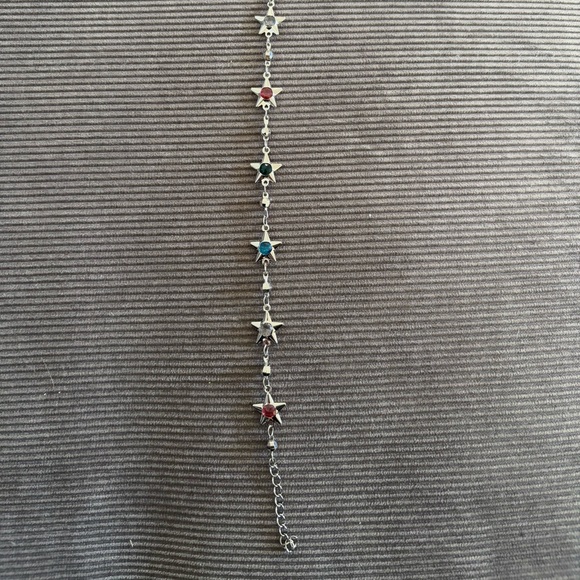 Sterling Star Charm Bracelet with Blue Accents - Picture 3 of 3